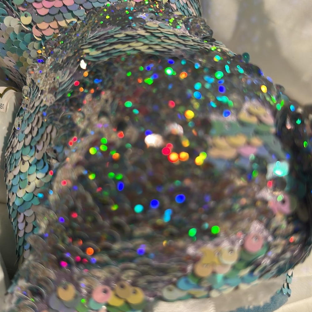 Ty Multicolor Sequin Stuffed Cat with pink eyes - Picture 13 of 13
